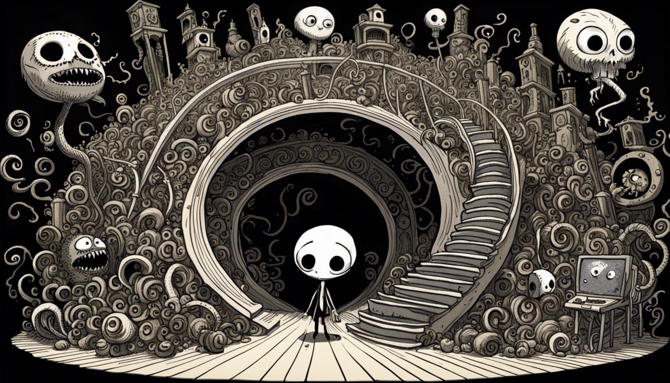 Oblivion Portal in Tim Burton Style