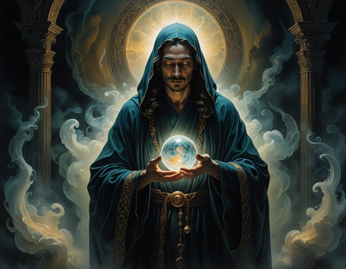 Ethereal Mystic in Surrealist Oil Painting