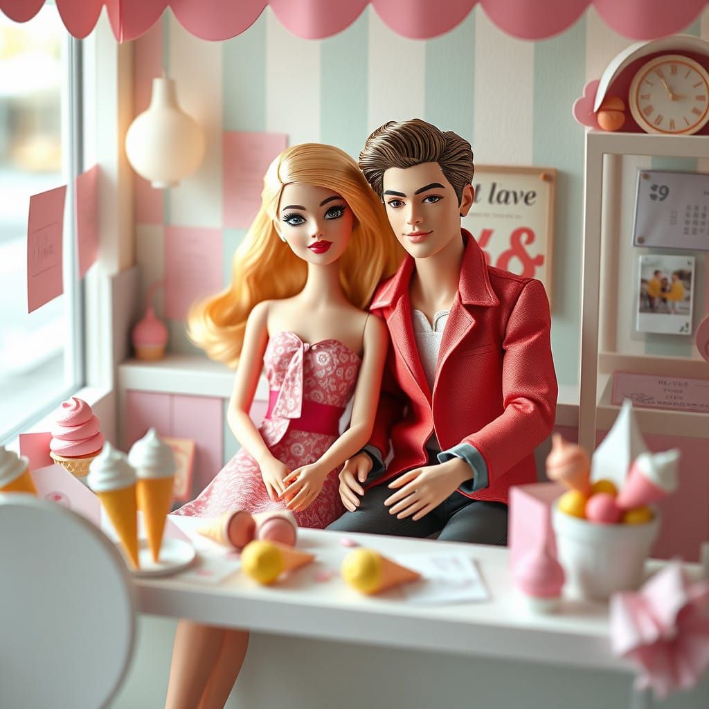 Whimsical Origami Wonderland with Barbie and Ken