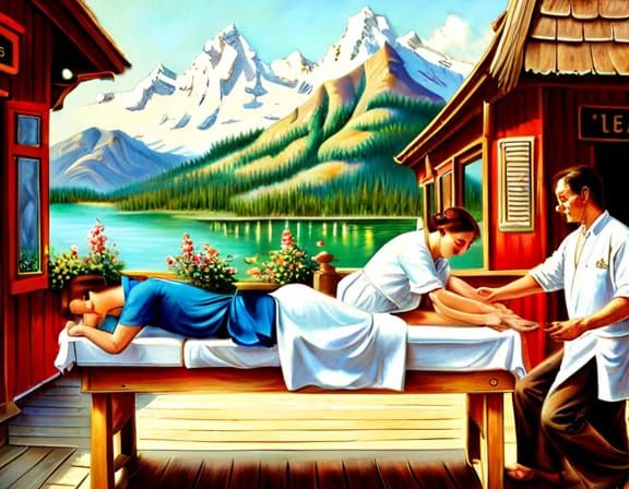 Professional Massage in Hyperrealistic Photorealistic Style