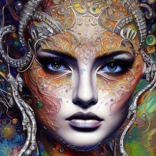 Ornate Faberge Model with Crystal Outlines