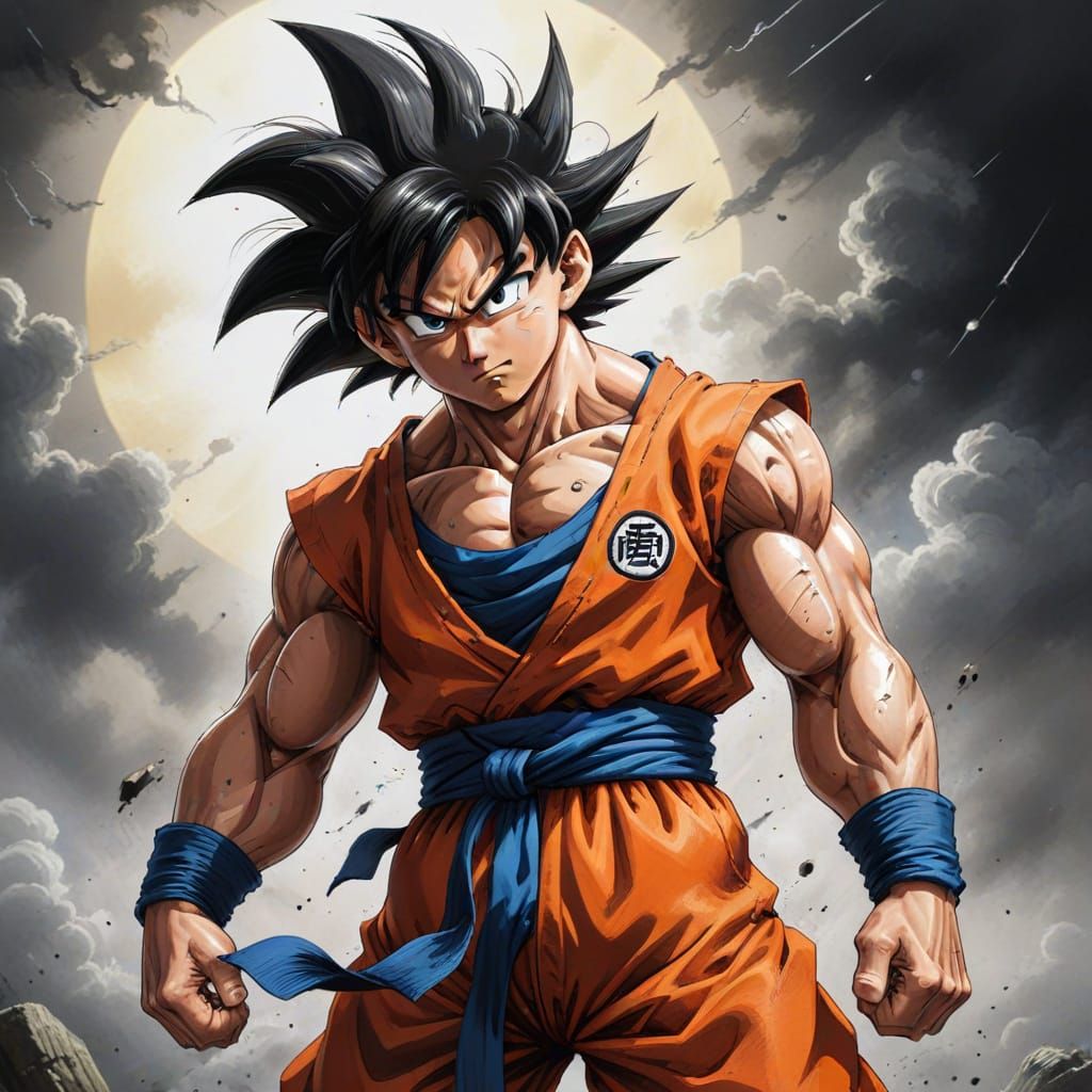 Goku in Epic Anime Pose