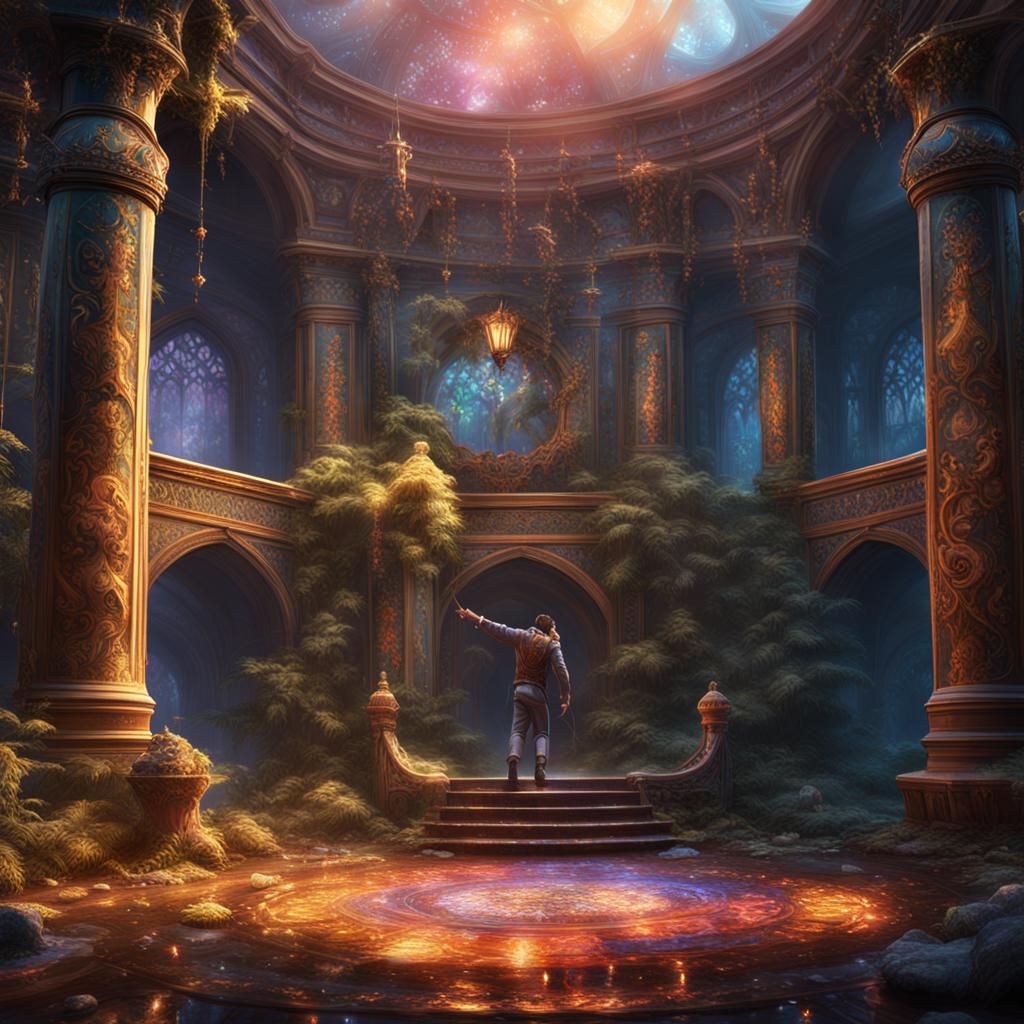 Detailed Matte Painting of a Gay Spanking Fantasy