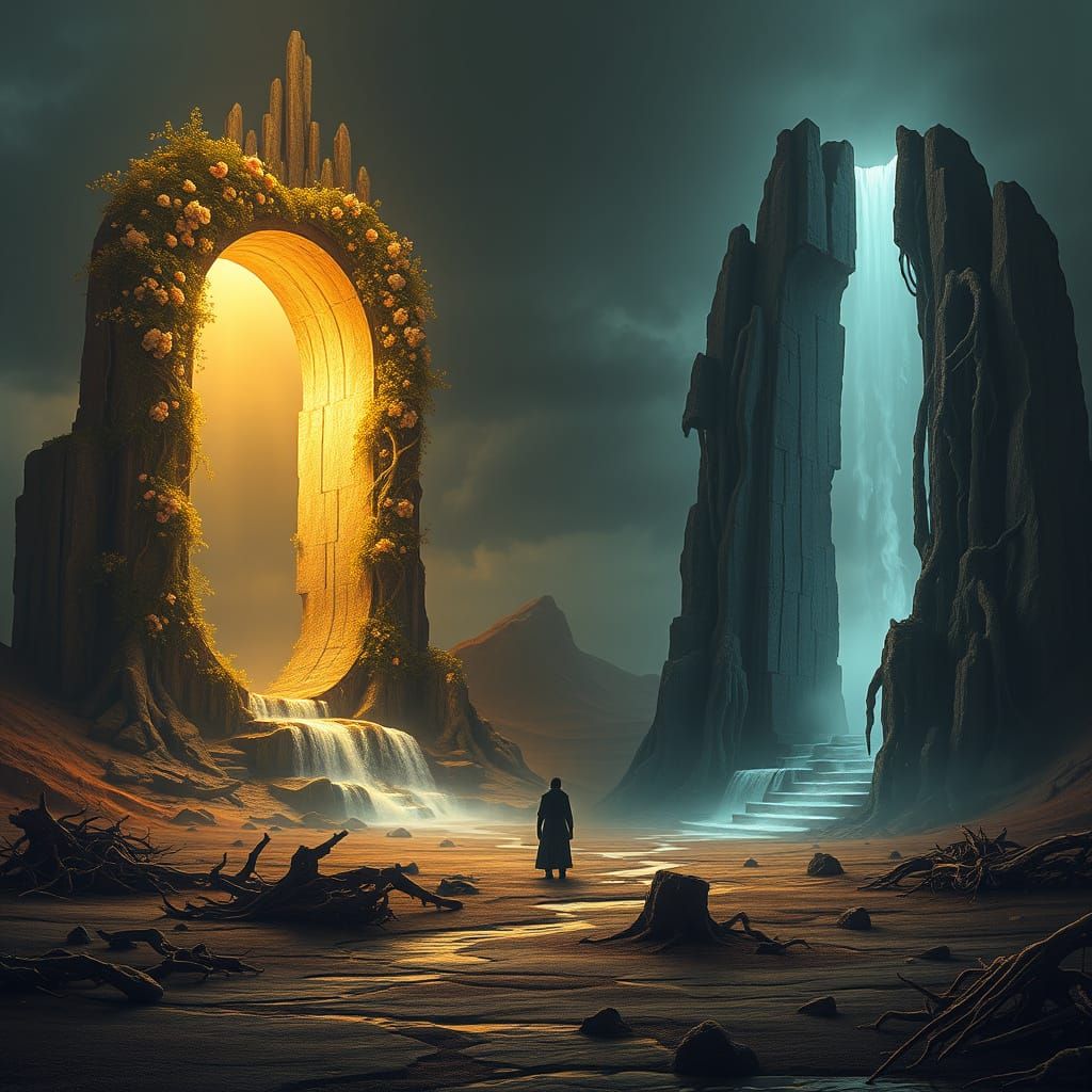 Contrasting Portals in a Desolate Landscape