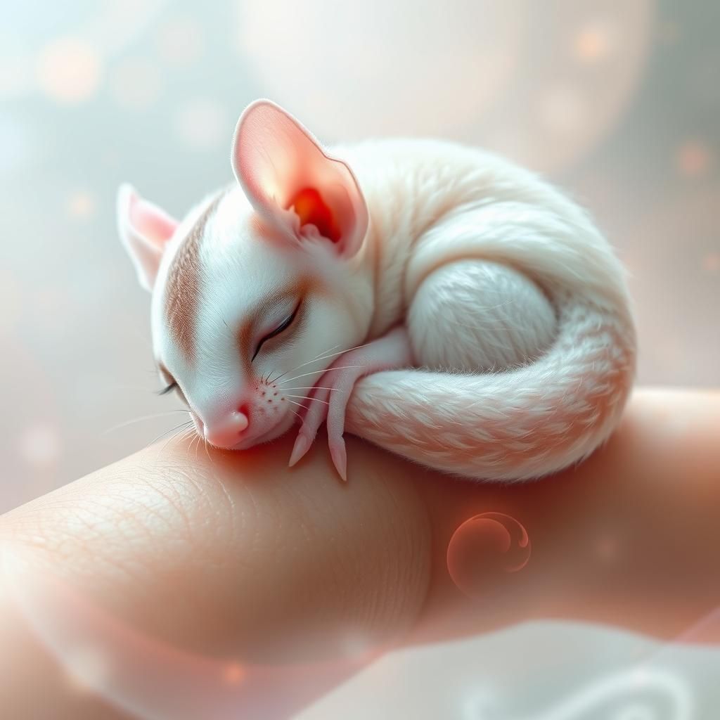 Adorable Sleeping Sugar Glider