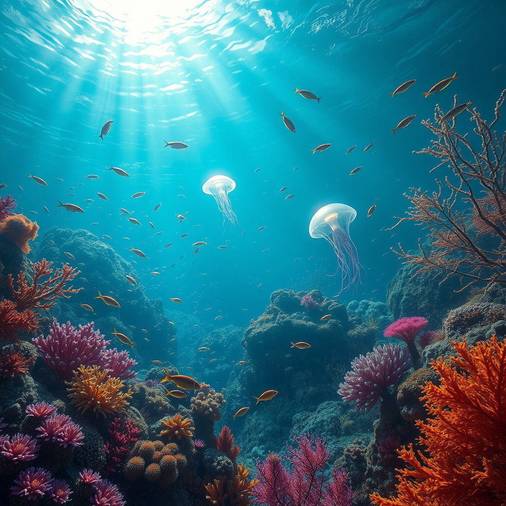 Iridescent Underwater Dreamscape in 8K Resolution