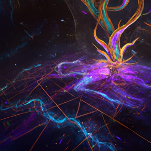 Eldritch Cosmic Web: Galactic Filaments in Dark Fantasy