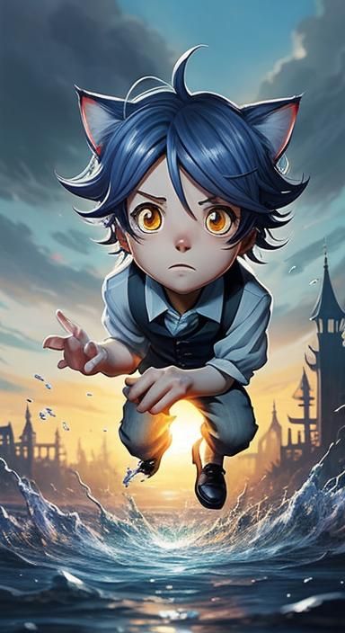 Cute Cartoon Cat's Passion for The Promised Neverland