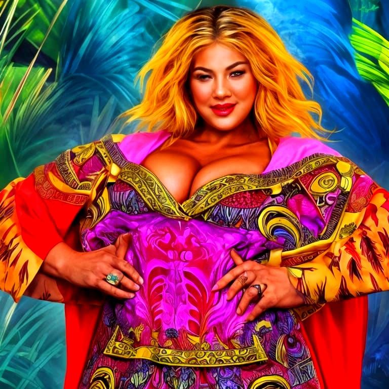 Pig-Man Serves Mistress in Exotic Outfit