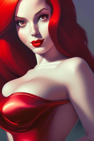 Hyperrealistic Jessica Rabbit Portrait