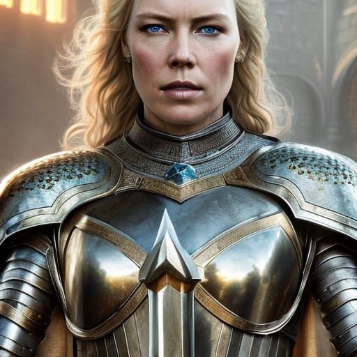 Voluptuous Knight Queen in Dark Fantasy Style