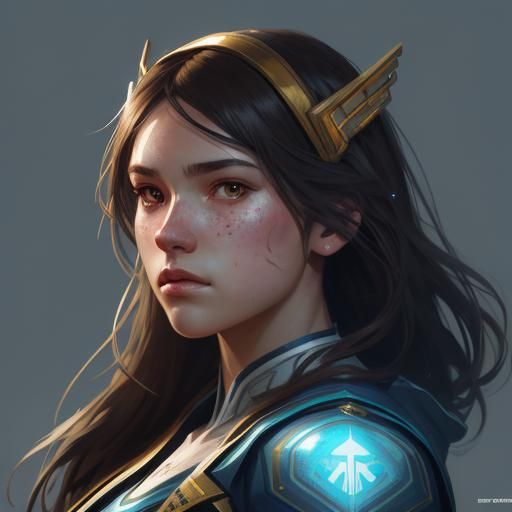 Cheerleader Portrait in Hyperdetailed Digital Art Style