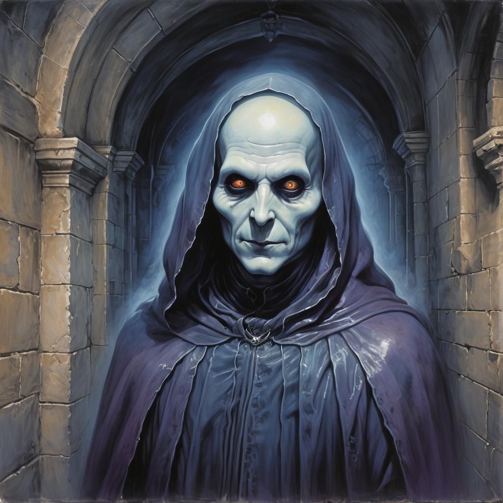 Dark Fantasy Portrait of Casper in Gothic Castle