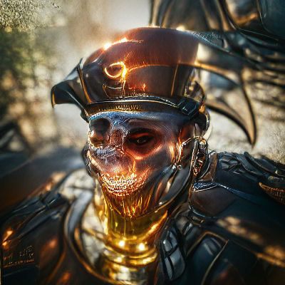 Fiery Skeleton Warrior in Burning Armor