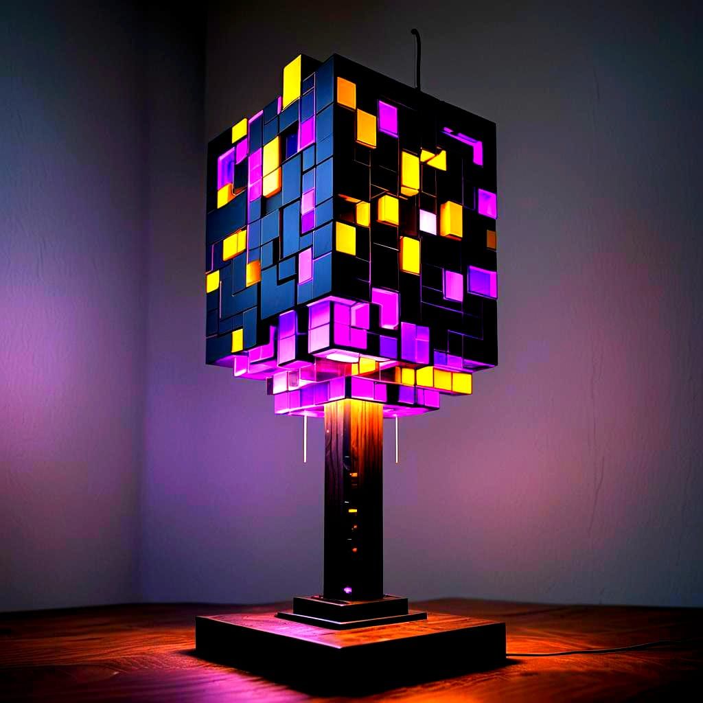 Tetris-Lampe - pixel-art