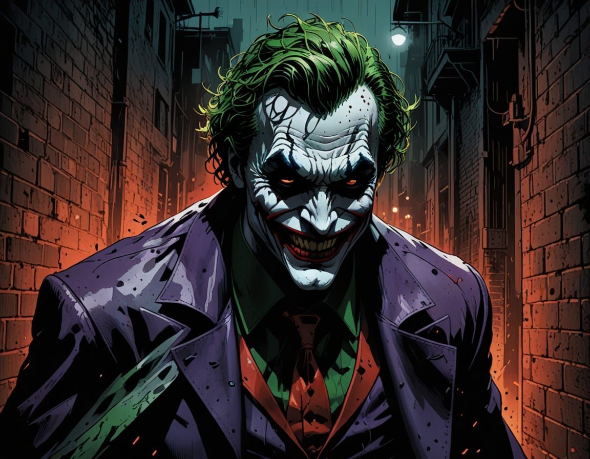 Gothic Comic Book Art of Joker's Dark Victory