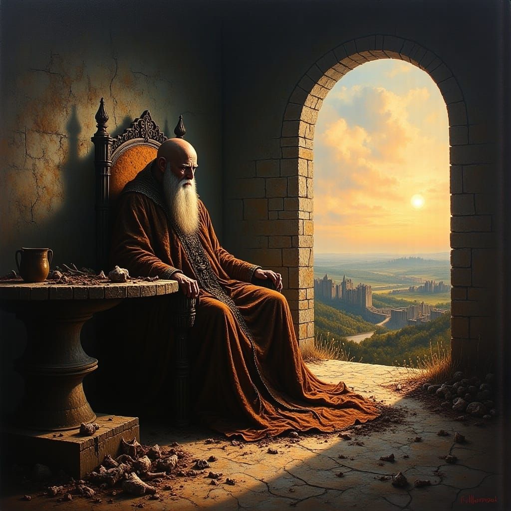 Macabre Abbot in Ancient Monastery Tower