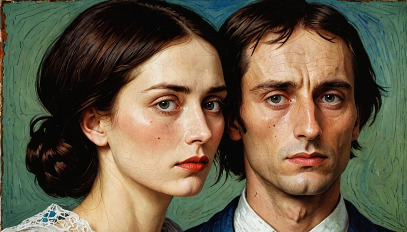 Forlorn Love Portrait in Fauvist Style