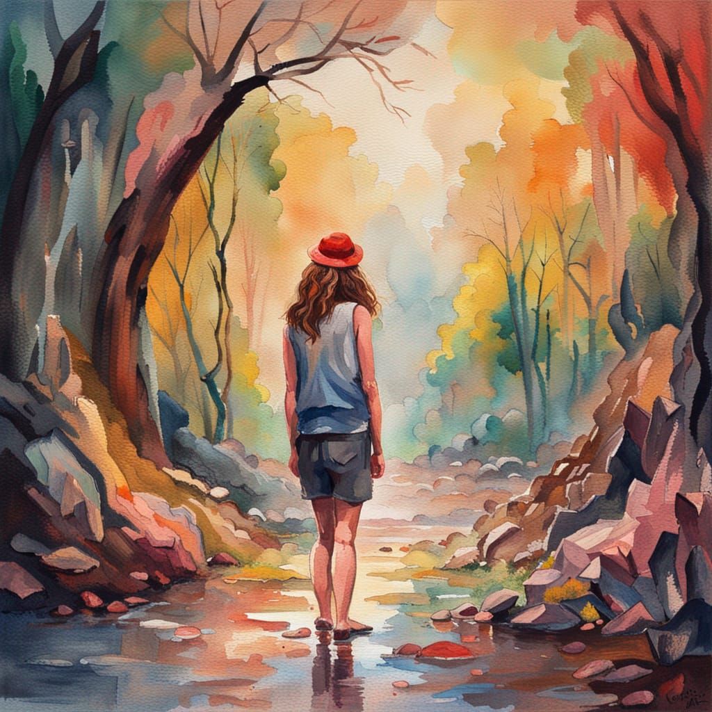 Lost Love in Gouache Watercolor Style