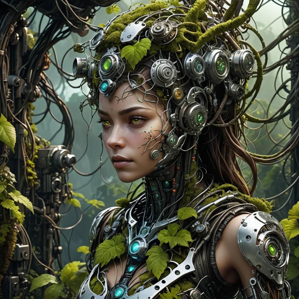 Biopunk Cyborg on Alien Planet