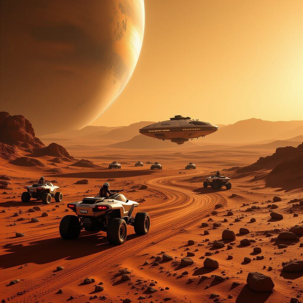 Epic Martian Expedition Cinematic Film Still