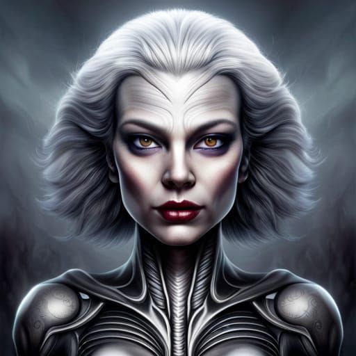 H.R. Giger's inspired female alien