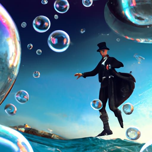 Floating Master of Memories: Dark Fantasy Concept Art