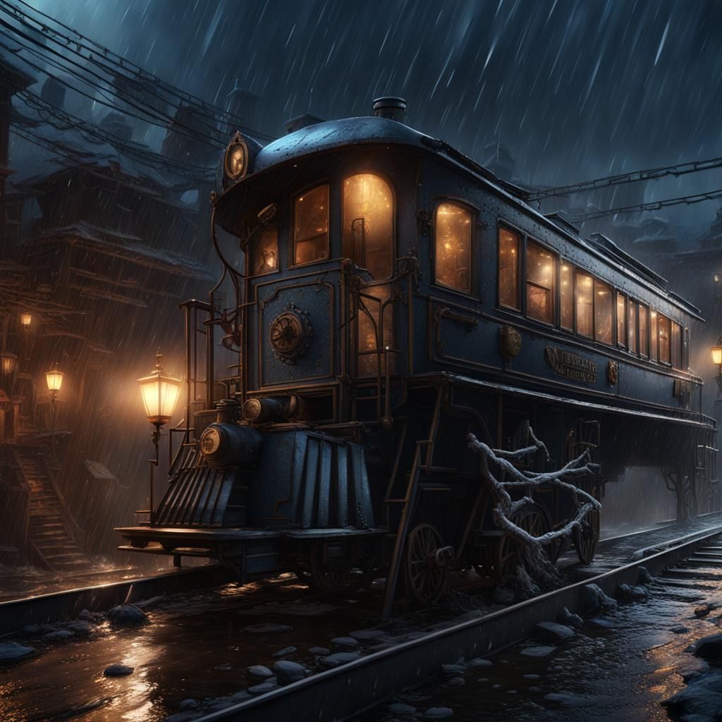 Bluesy Train Whistle: Detailed Matte Painting