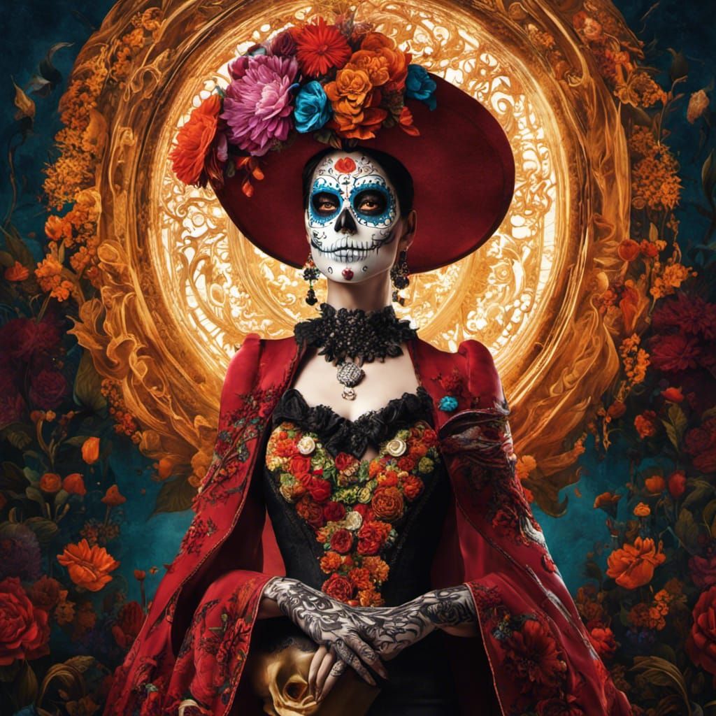 Vibrant Día de los Muertos Neural Art