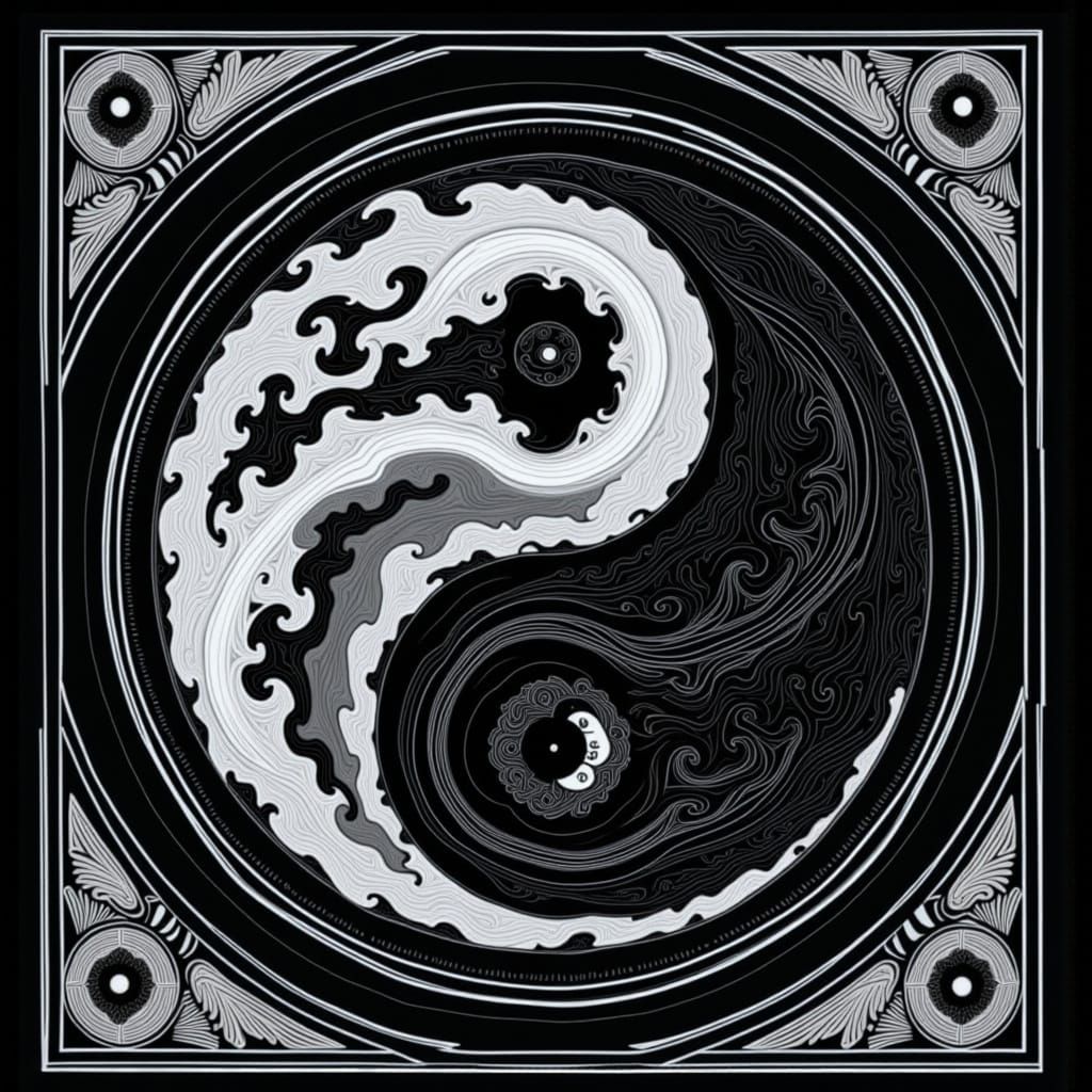 (Yin to Yang aspect where two fundamentally opposites comprise a whole like a puzzle, neither necessarily equal, but bot...