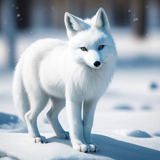 Adorable Arctic Fox in Natural Light