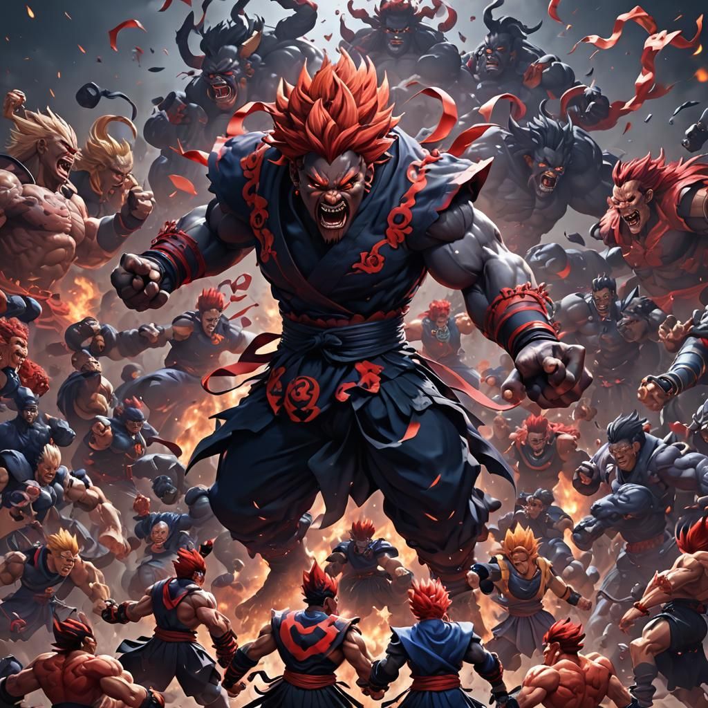 Akuma's Epic Anime Battle in 3D