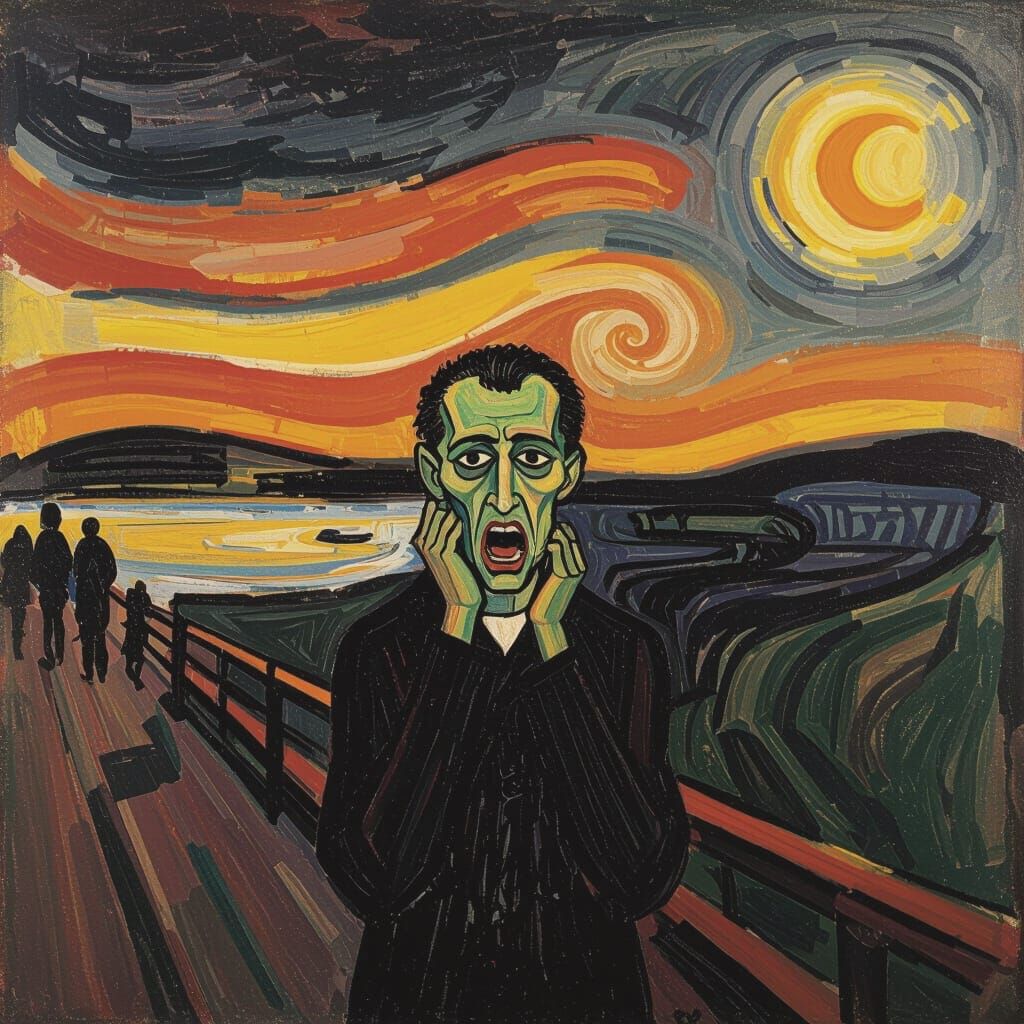Expressionist Painting in the Style of Edvard Munch