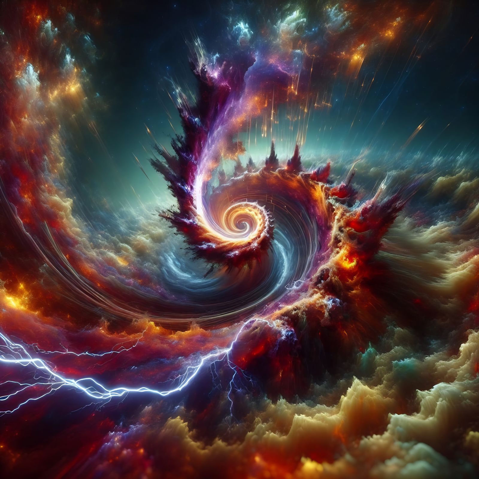 Surreal Fractal Tornado of Light and Sound