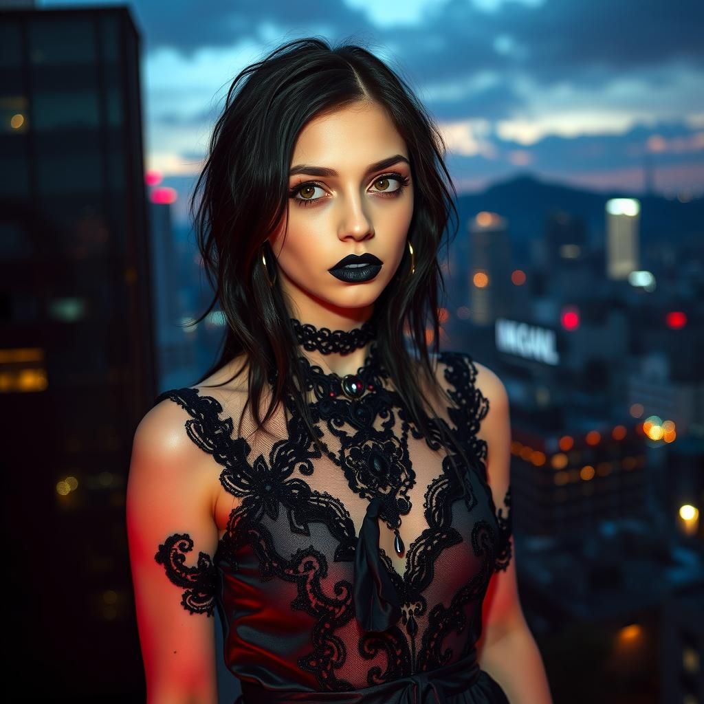 Goth Girl in Los Angeles: A Cinematic Portrait