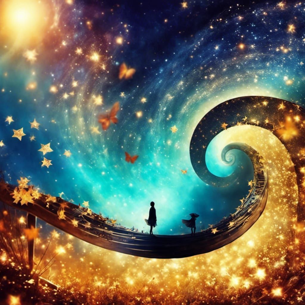 Mystical Portal with Twisting Stairs in Hyperrealism