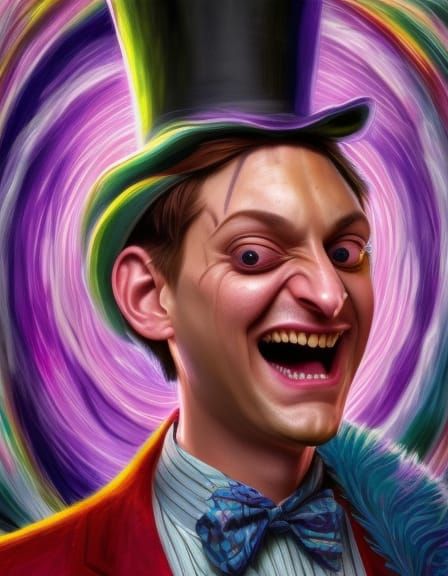 Kaleidoscopic Mad Hatter: Tobey Maguire Portrait