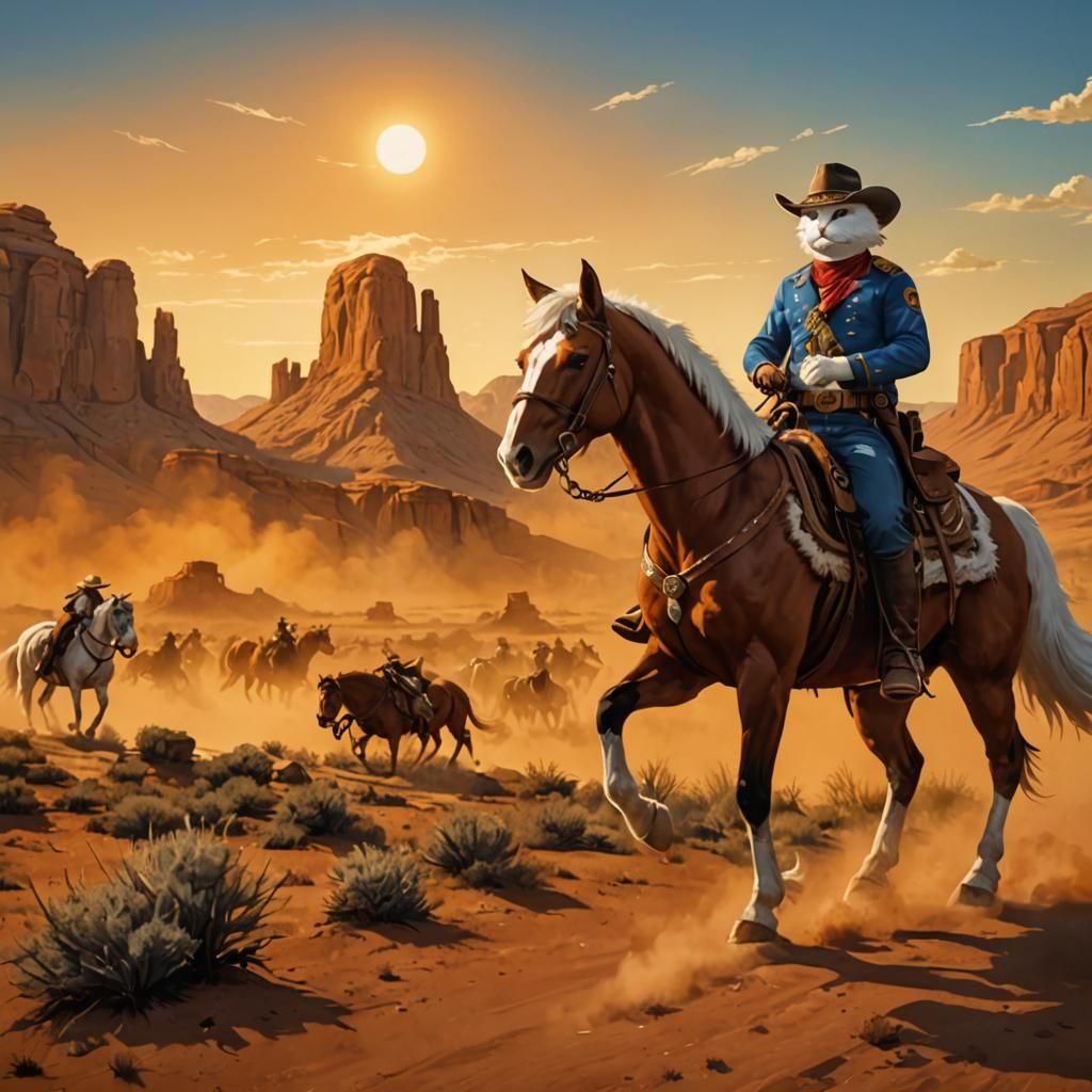 White Cat Wild West Gunslinger <3