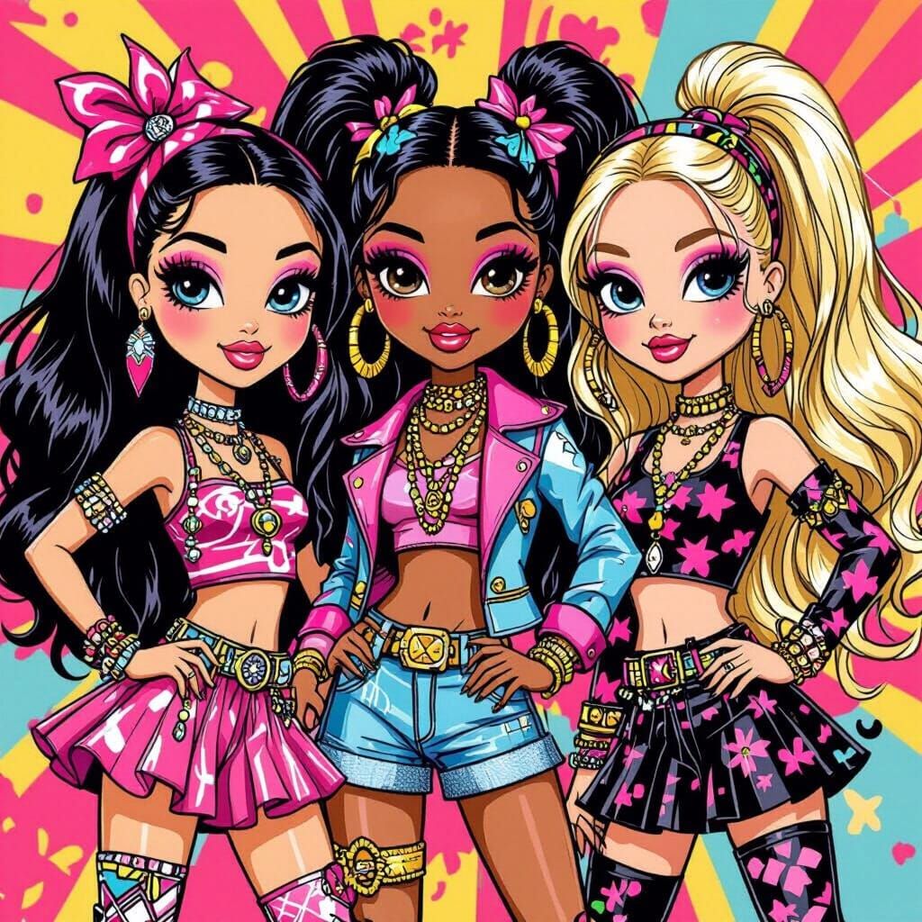 Bratz Dolls: Trendy Poses in Playful Style