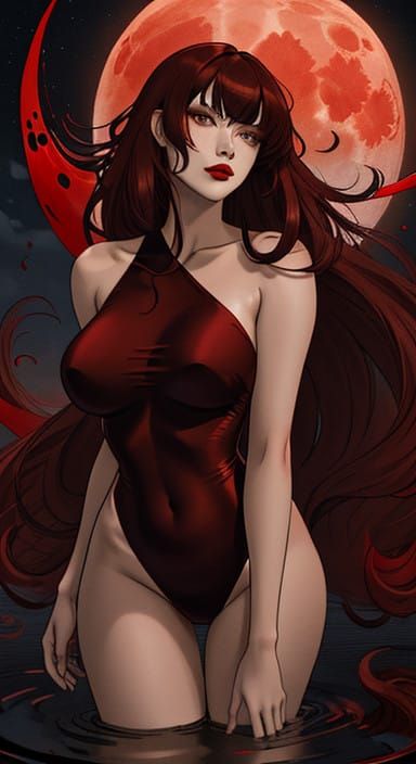 Surreal Nude Goddess Basks in Moonlit Radiance