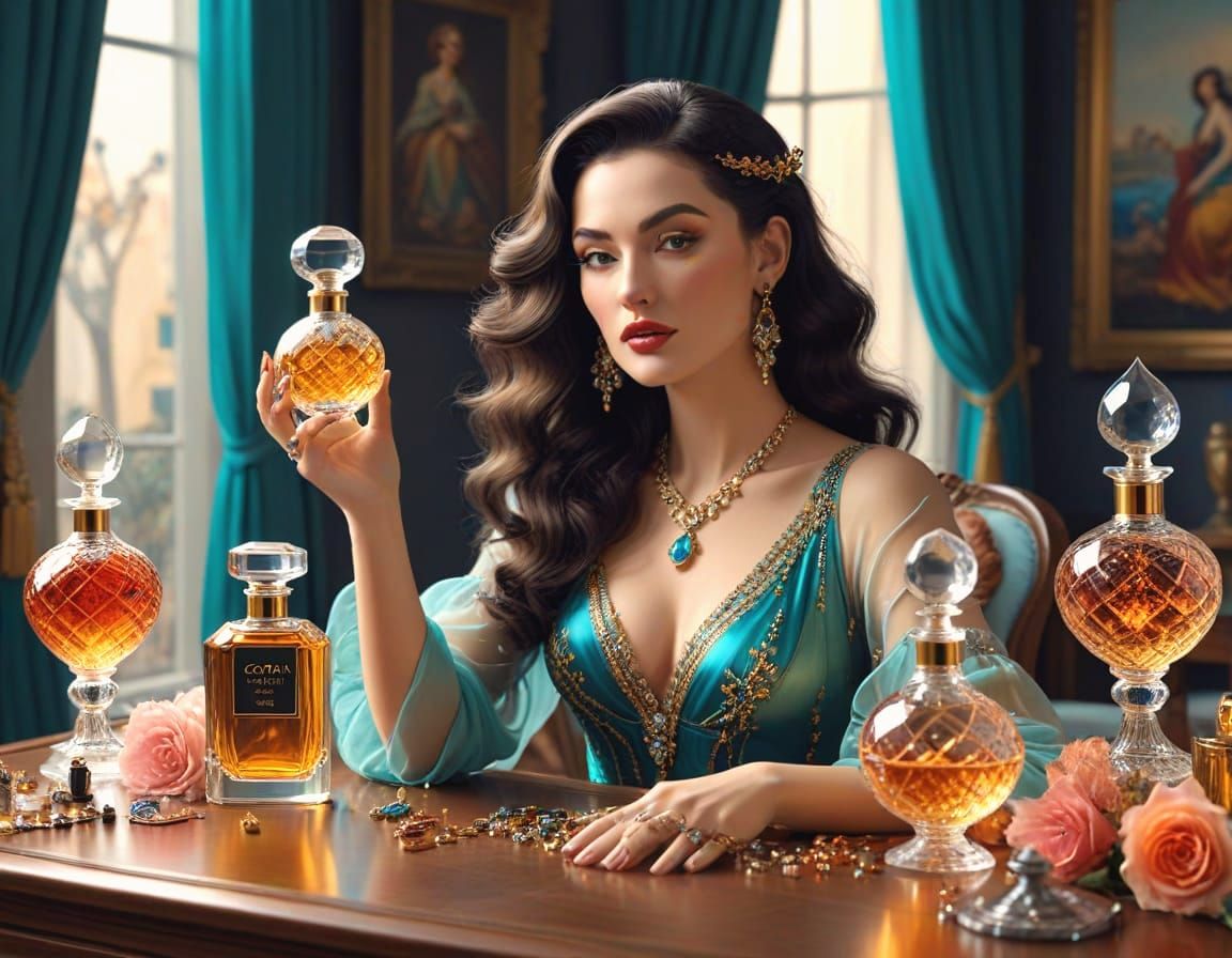 Boho Chic Perfume Maker with Elegant Bottles