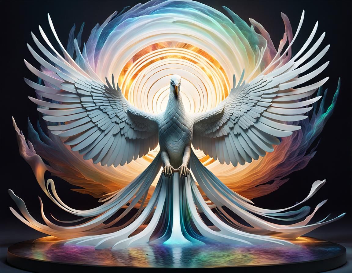 MYTHICAL CALADRIUS SCULPTURE - Gaussian Electromagnetism