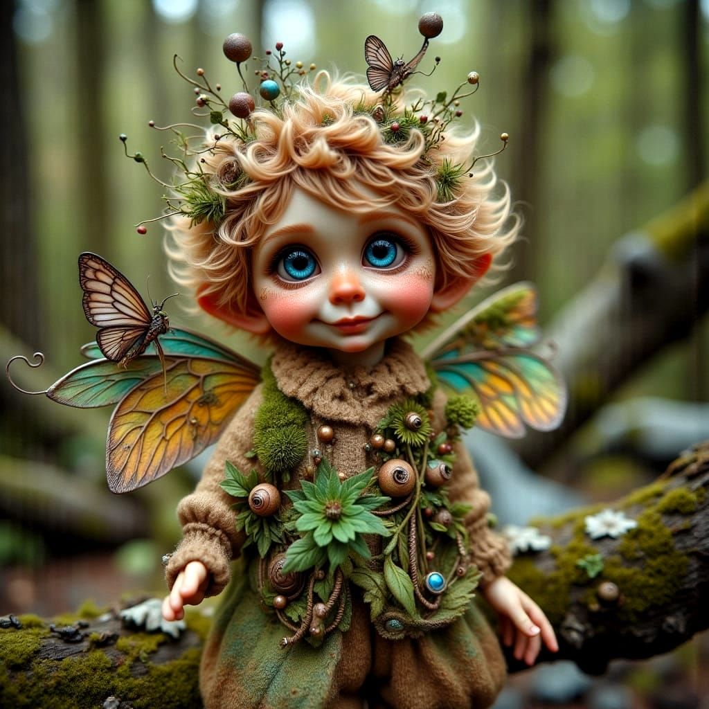 Whimsical Forest Fairy Takes Flight