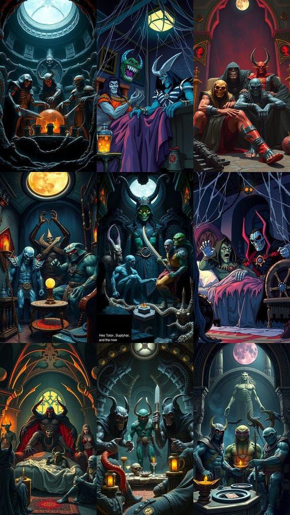 1980s Cartoon Villains Wake Up Mockup