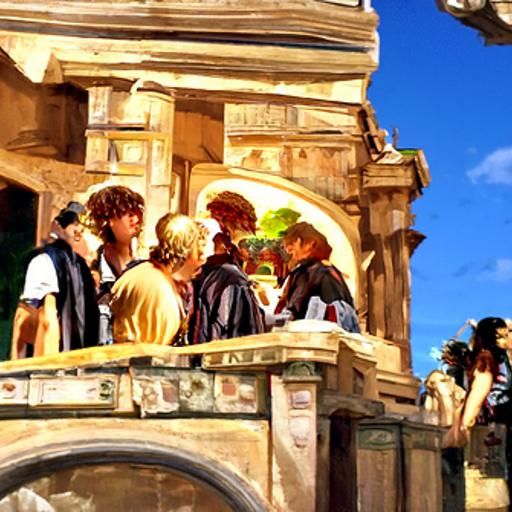 Roman Agora: Philosophers in Renaissance Painting Style