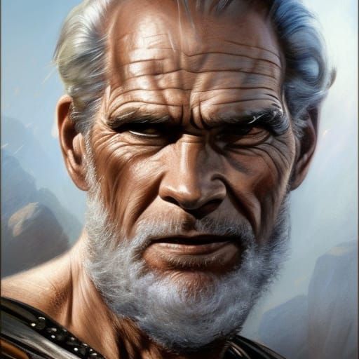 Ben Hur Inspired Portrait in Digital Art Style