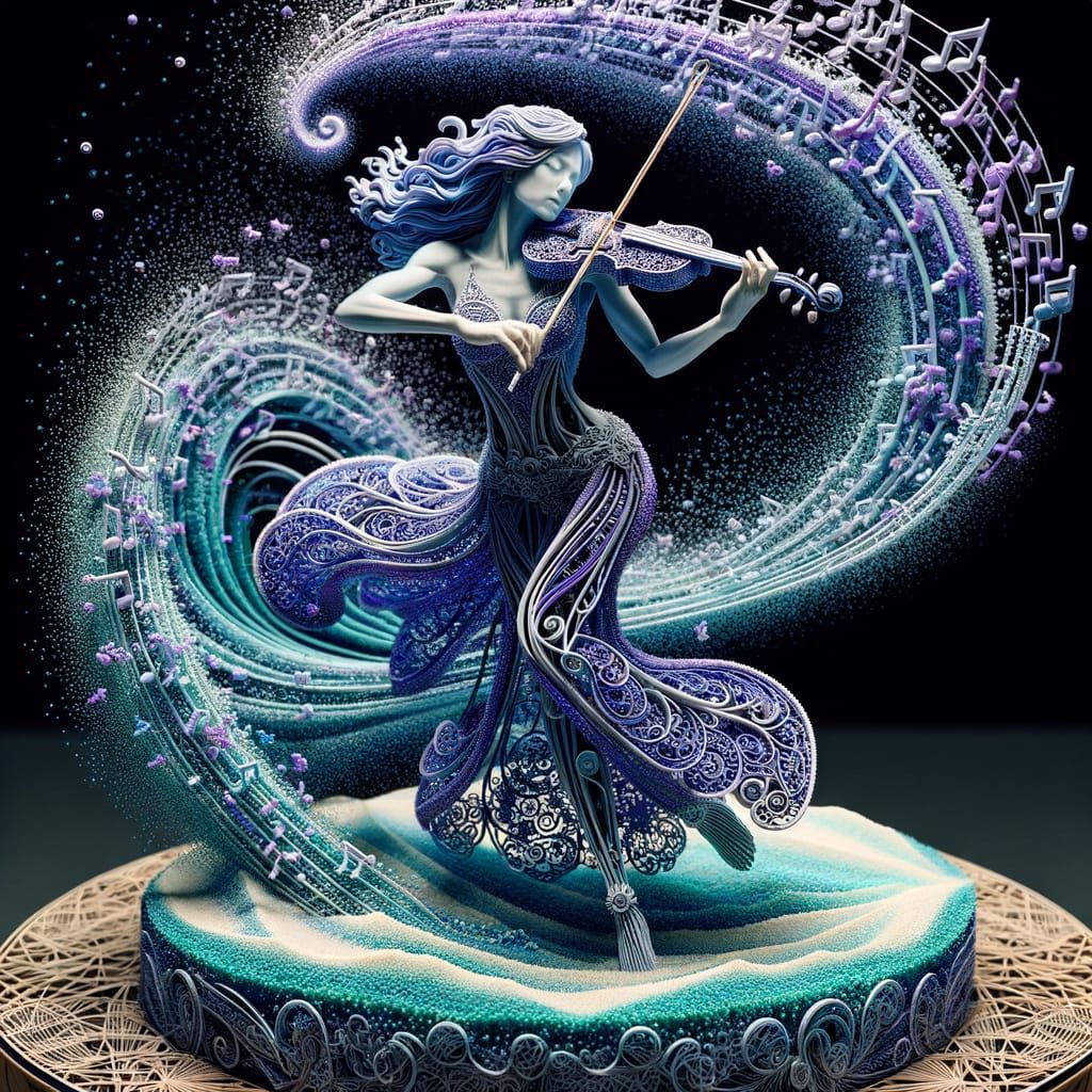 Musical Vision: Violinist in Concert Diorama