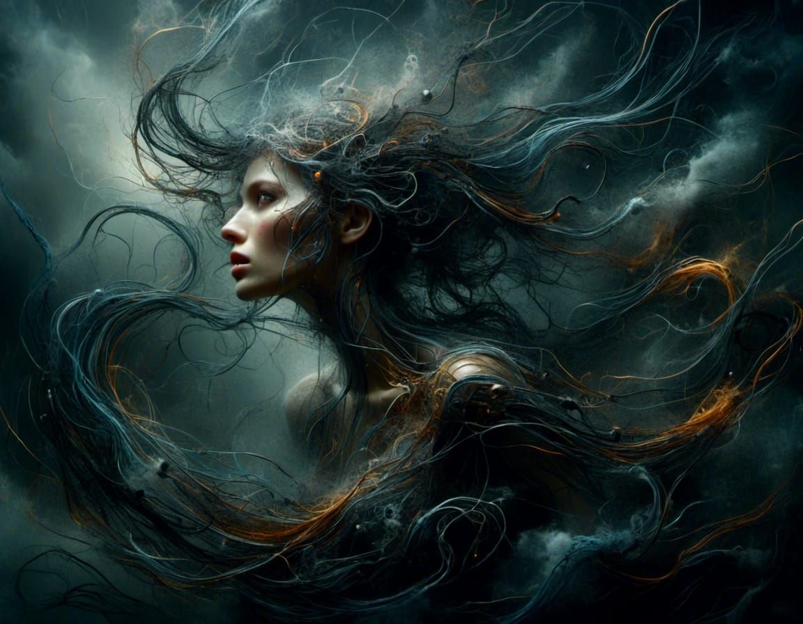 woman in a storm