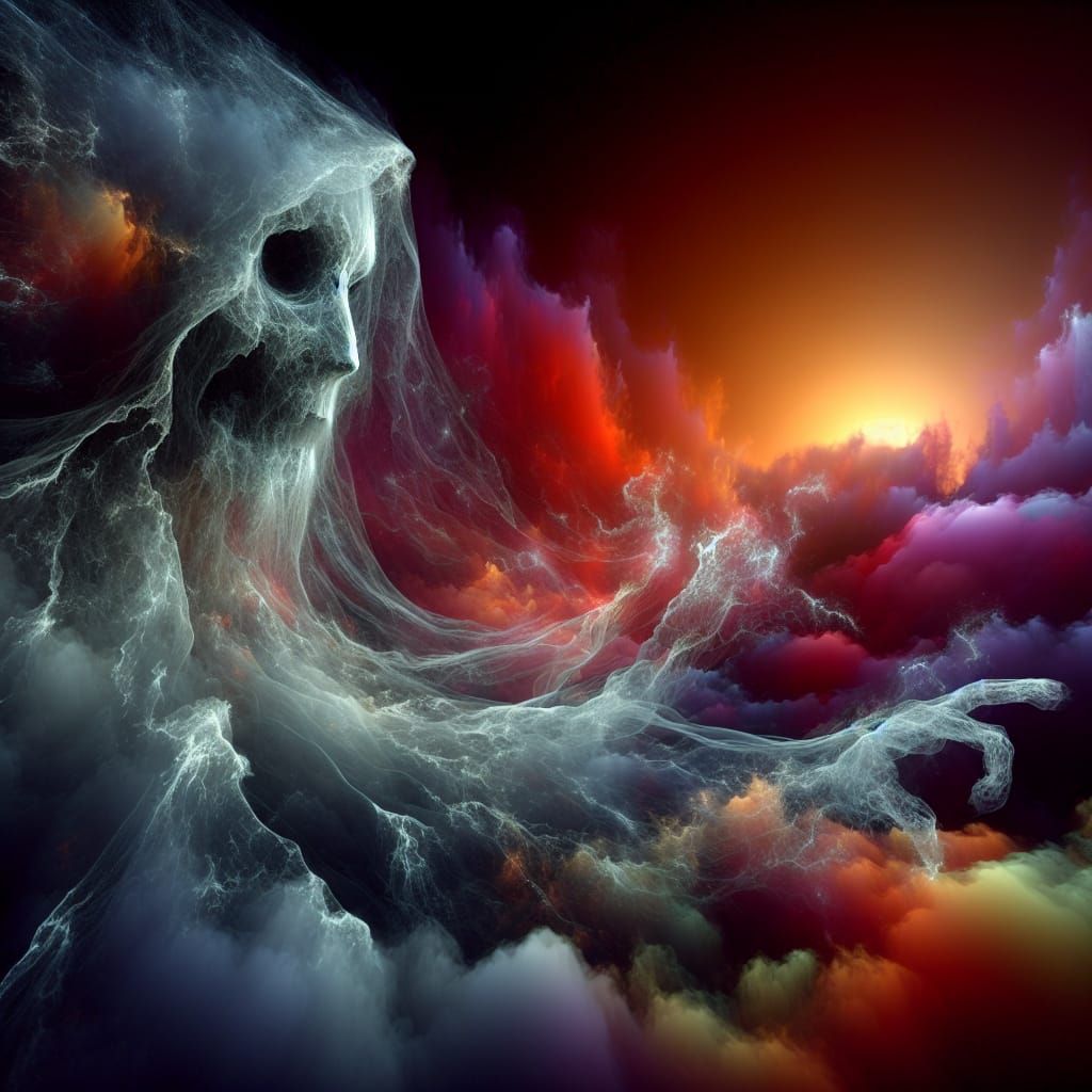 Ethereal Phantoms Unveil in Dawn's Radiant Fog