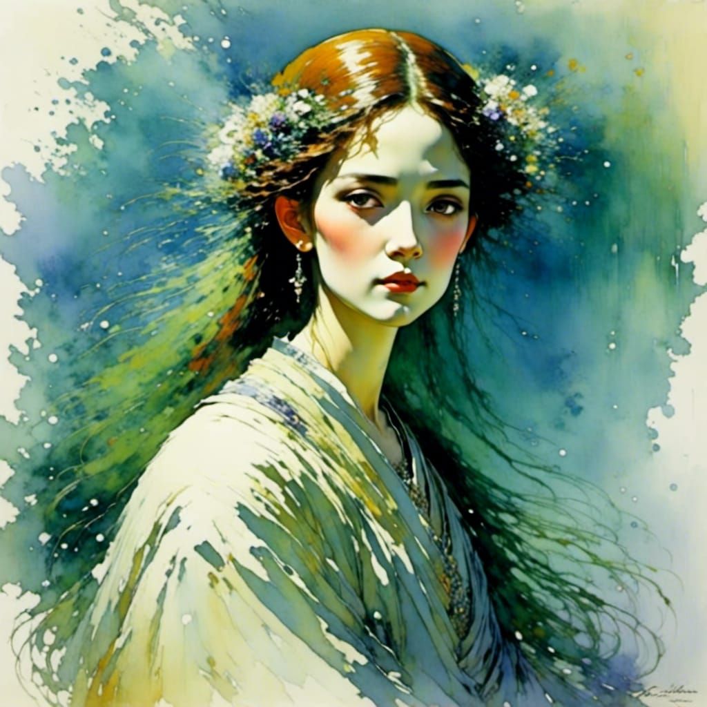 Elven Portrait in Unique Artistic Style